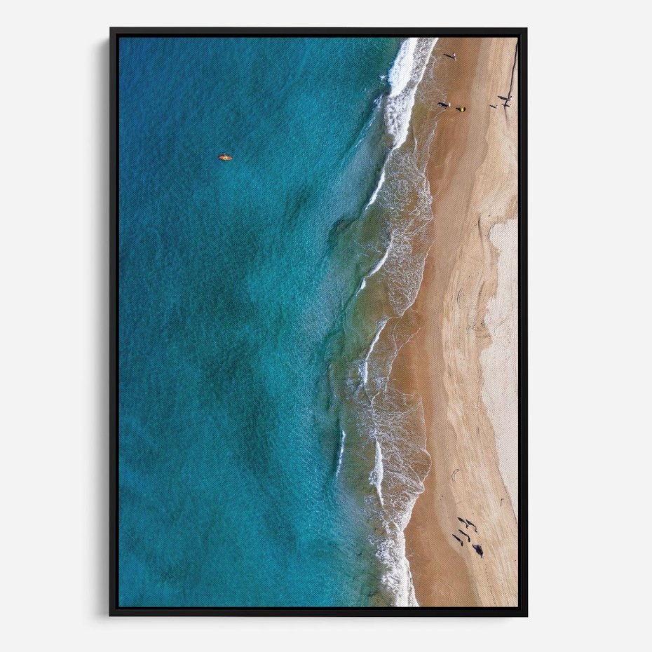 Obraz w ramie 50x70 - Spokój nad morzem - morze, plaża - rama czarna