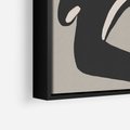 Obraz w ramie 70x100 - Konturujące Struktury - skandynawska sztuka, królik - rama czarna
