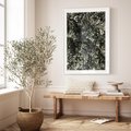 Plakat w ramie 30x40 - Jasnozielone Liście i Gałązki - liście, gałązki - rama biała