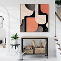 Obraz w ramie 80x80 - Loftowa Harmonia - abstrakcja, styl loftowy - rama drewno