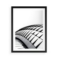 Plakat w ramie 50x70 - Dynamiczne Kształty - architektura, obłe kształty - rama czarna