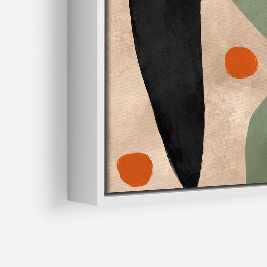 Obraz w ramie 80x80 - Impresje Boho - abstrakcyjny obraz, plakat - rama biała