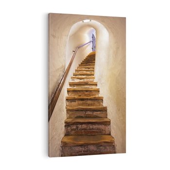 Obraz na płótnie 80x120 - Schody Wymiarów - schody, tunel