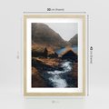 Plakat w ramie 30x40 - Spokój Natury - skandynawski, pejzaż - rama drewno