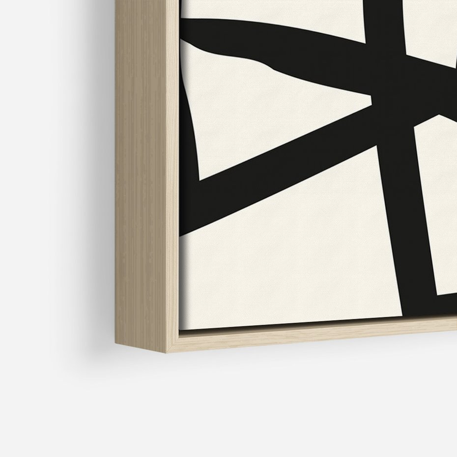 Obraz w ramie 70x100 - Impresje Wymiaru - linie, abstrakcja - rama drewno