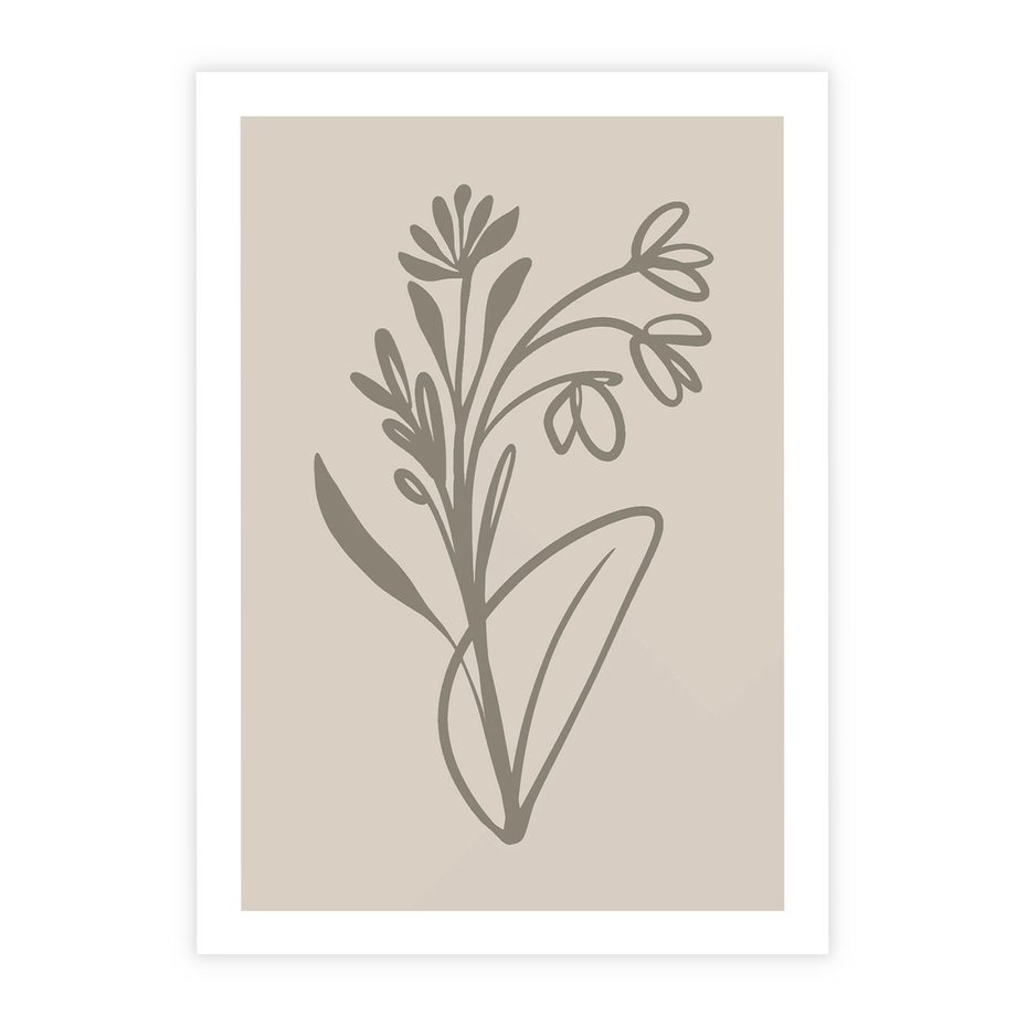 Plakat bez ramy 21x30 - Kwiatowe Spektrum - nowoczesny plakat, subtelna sztuka