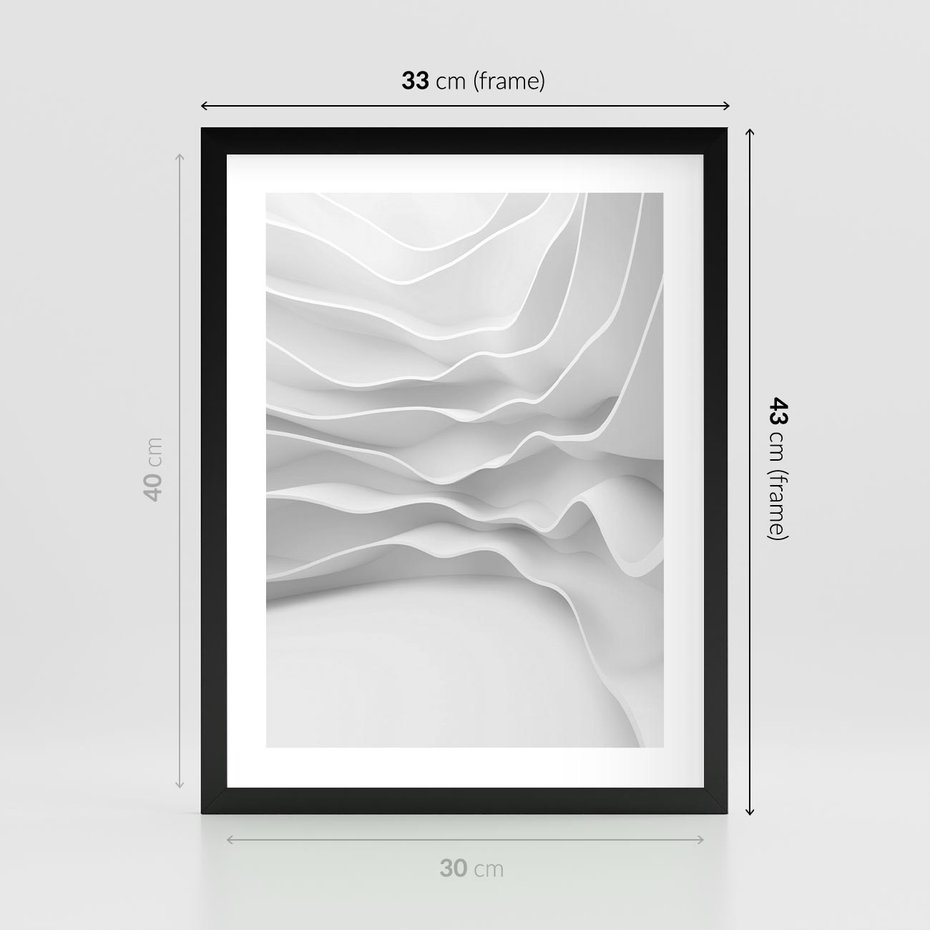 Plakat w ramie 30x40 - Żywa Natur - 3d, abstrakcja - rama czarna