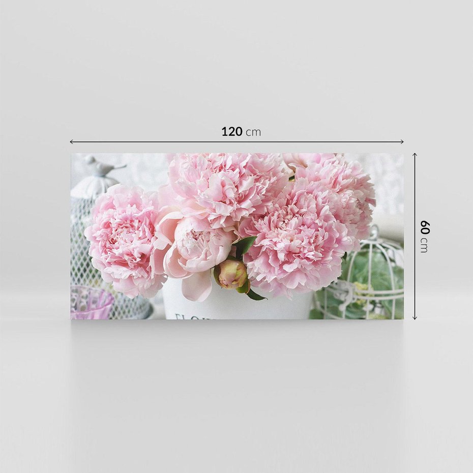 Obraz na płótnie 120x60 - Miłość w powietrzu - kwiaty, romantyczne