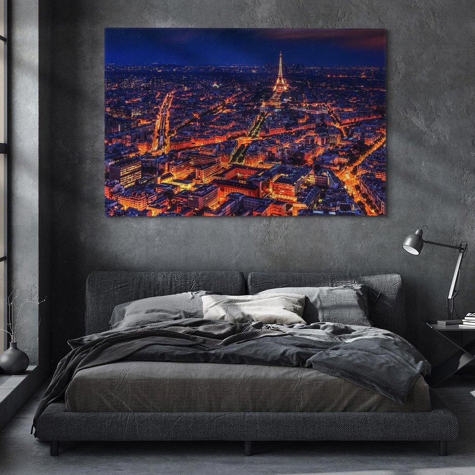 Obraz na płótnie 100x70 - Nocne impresje Paryża - Paryż, noc