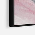 Obraz w ramie 100x70 - Kontrastujący Ruch Emocji - abstrakcyjne pasy farby, kolory róż szary czarny - rama czarna