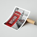 Plakat bez ramy 21x30 - Budka w Londynie - Londyn, budka