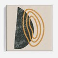 Obraz w ramie 50x50 - Nowoczesne Dialogi Materii - nowoczesny plakat, abstrakcyjne kształty - rama biała