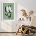 Plakat bez ramy 21x30 - Objęcia Zieleni - zielona abstrakcja, zgaszona zieleń