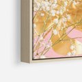 Obraz w ramie 50x50 - : Elegancja w Złocie - złote, liście - rama drewno