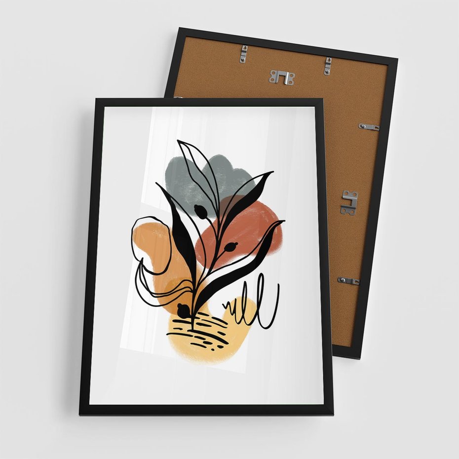 Plakat w ramie 50x70 - Rozkwitające Abstrakcje - abstrakcja, sztuka nowoczesna - rama czarna