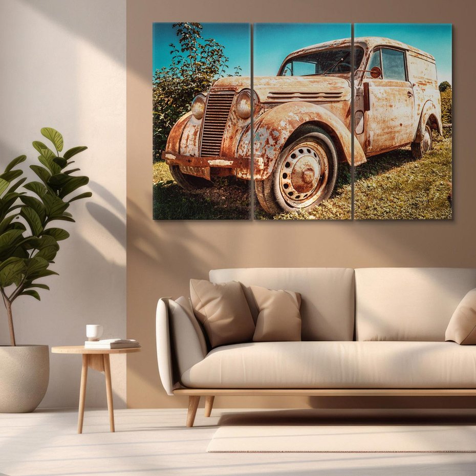 Obraz na płótnie 120x80 - Retro Samochód - retro, samochód