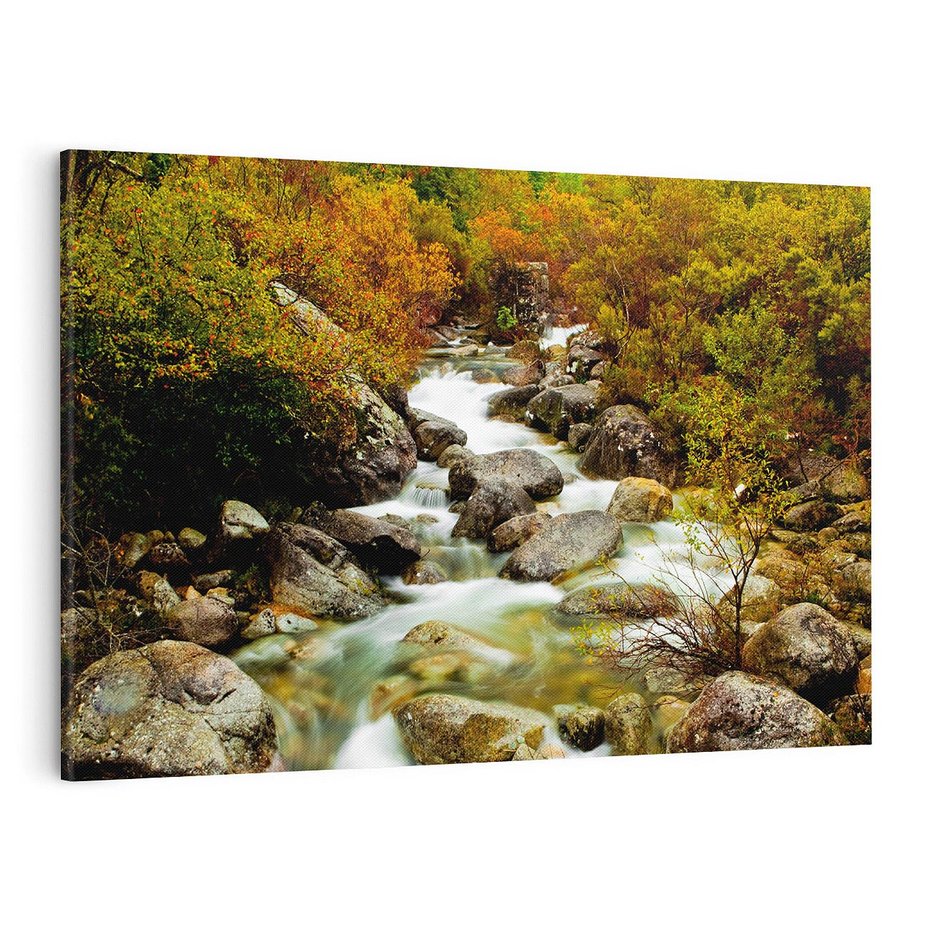 Obraz na płótnie 120x80 - Śpiew Strumienia - strumień, górski