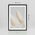 Plakat w ramie 50x70 - Czysty Minimalizm - białe trawy, minimalizm - rama czarna