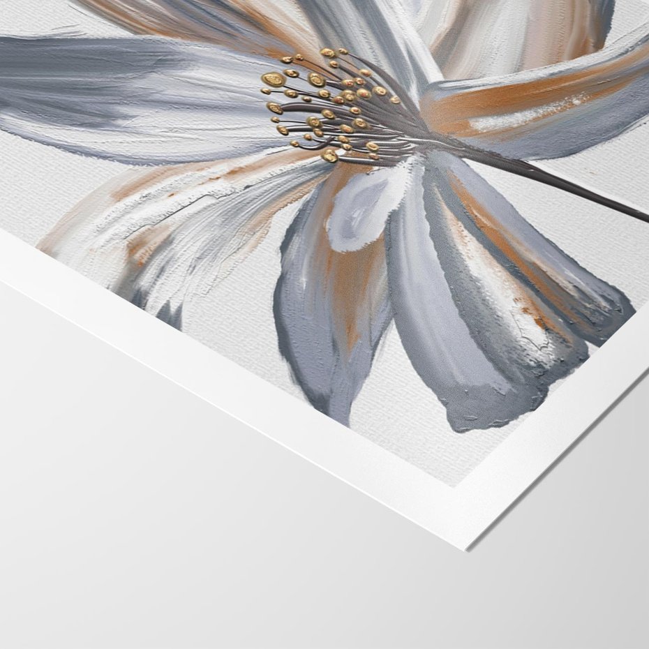 Plakat bez ramy 40x50 - Olejne kwiaty - wyraz emocji - kwiaty, malowane