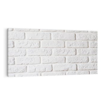 Obraz na płótnie 140x70 - Wymiarowa Struktura - ściana, cegła