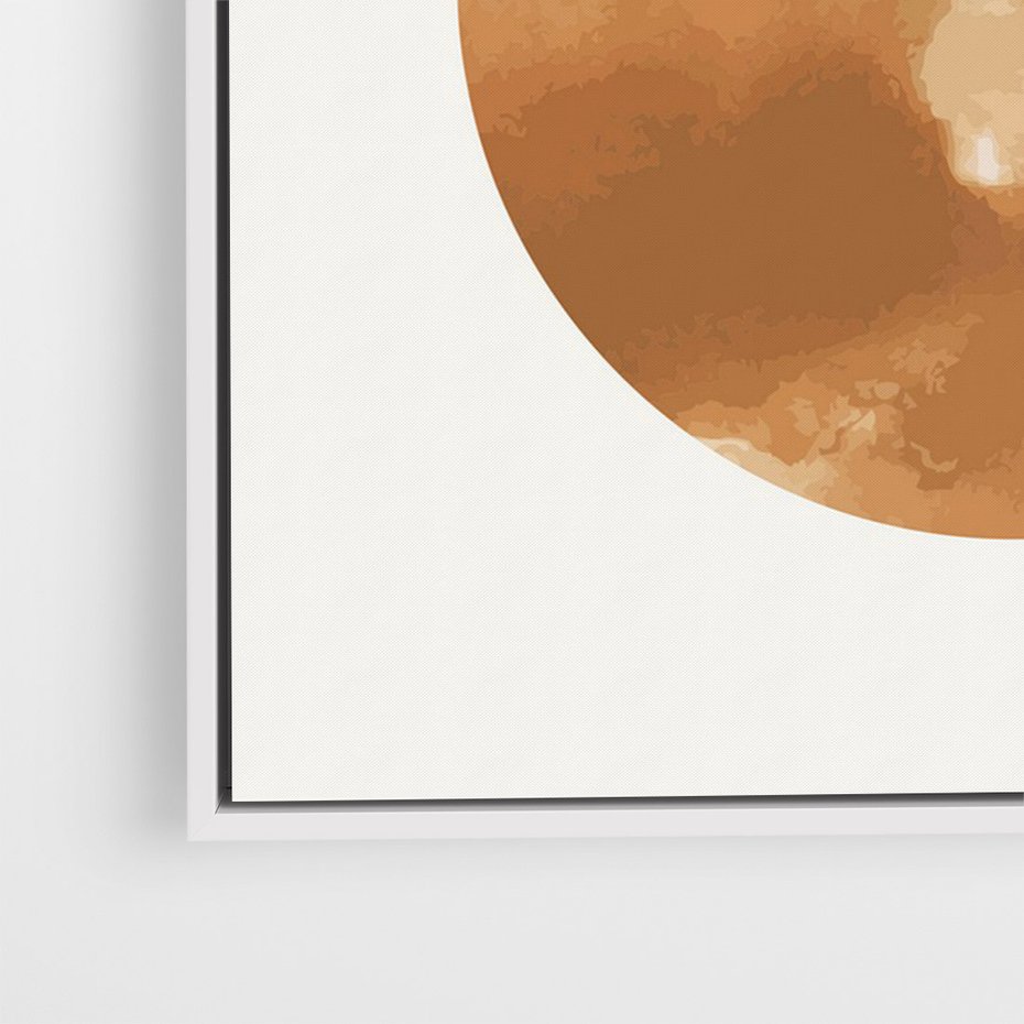 Obraz w ramie 50x70 - Taniec Okręgów - boho obraz, geometria - rama biała