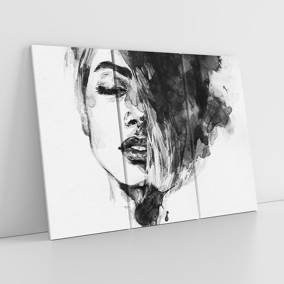 Obraz na płótnie 120x80 - Kobieta w akwareli - kobieta, akwarela