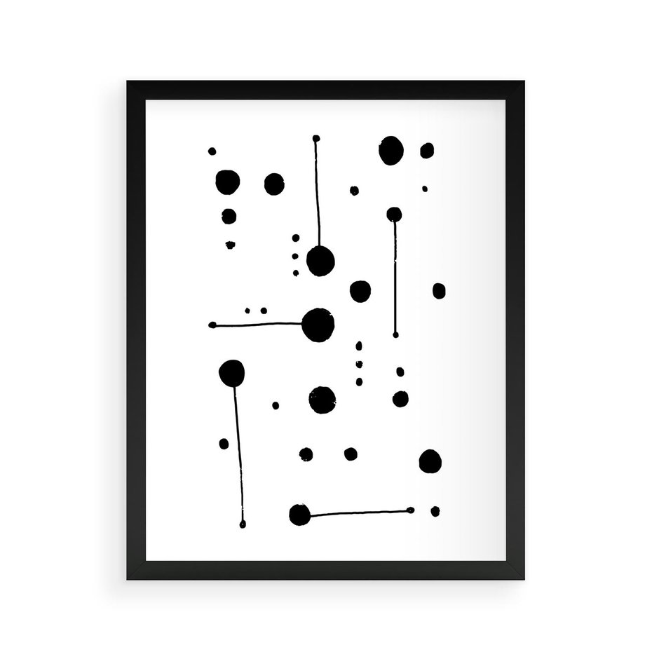 Plakat w ramie 40x50 - Złudne Odbicia - abstrakcja, minimalizm - rama czarna