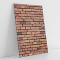 Obraz na płótnie 80x120 - Mur cegieł: industrialny urok - cegły, mur