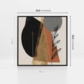 Obraz w ramie 50x50 - Wibracje Barw Ziemi - abstrakcyjny obraz, dziwne formy - rama czarna