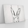 Obraz na płótnie 120x80 - Szkicowany królik w grafice - szkic, królik