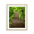 Plakat w ramie 40x50 - Magia Leśnej Ścieżki - ścieżka, w lesie - rama drewno