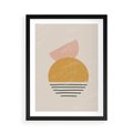 Plakat w ramie 50x70 - Krótka Forma - abstrakcyjna sztuka, boho kształty - rama czarna
