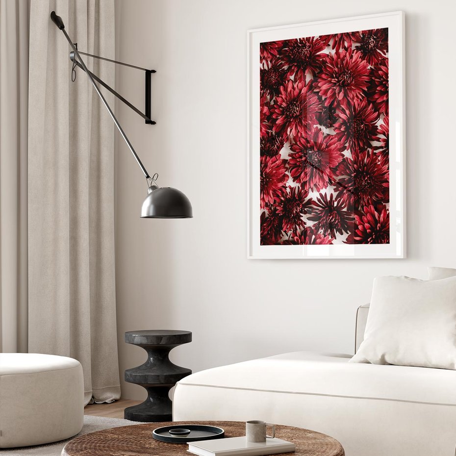 Plakat bez ramy 30x40 - Energia Kwiatów - czerwone kwiaty, kompozycja