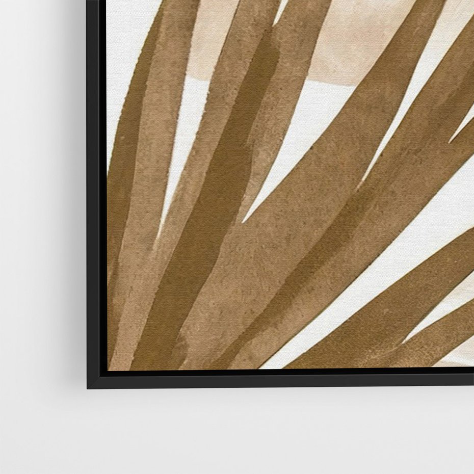 Obraz w ramie 70x100 - Liście w Akwareli - akwarela, malowane liście - rama czarna