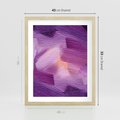 Plakat w ramie 40x50 - Abstrakcyjna gra kolorów - abstrakcja, akwarela - rama drewno