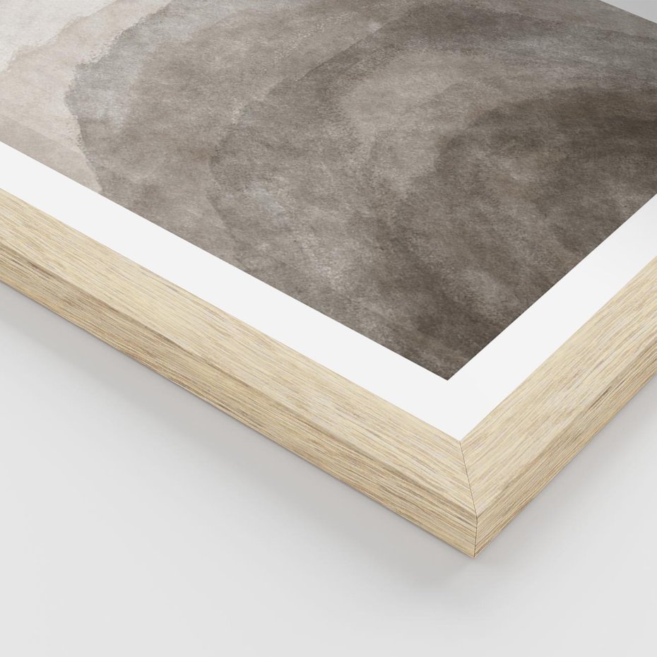 Plakat w ramie 30x40 - Przenikające Kształty - rozmyte cienie, abstrakcja - rama drewno