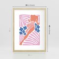 Plakat w ramie 30x40 - Opowieść Ognistych Rytów - nowoczesny kobiecy akt, graficzne kształty - rama drewno