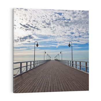 Obraz na płótnie 60x60 - Molo nad Bałtykiem w Gdyni - molo, Gdynia