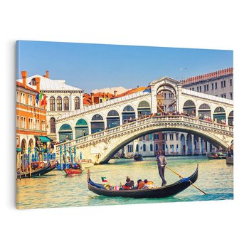 Obraz na płótnie 100x70 - Romantyczna przejażdżka gondolą w Wenecji - Wenecja, gondola
