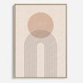 Obraz w ramie 50x70 - Konturem Zdefiniowane - boho plakat, minimalizm - rama drewno