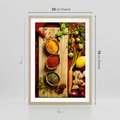 Plakat w ramie 50x70 - Smakowy Zmysł - przyprawy, kuchnia - rama drewno
