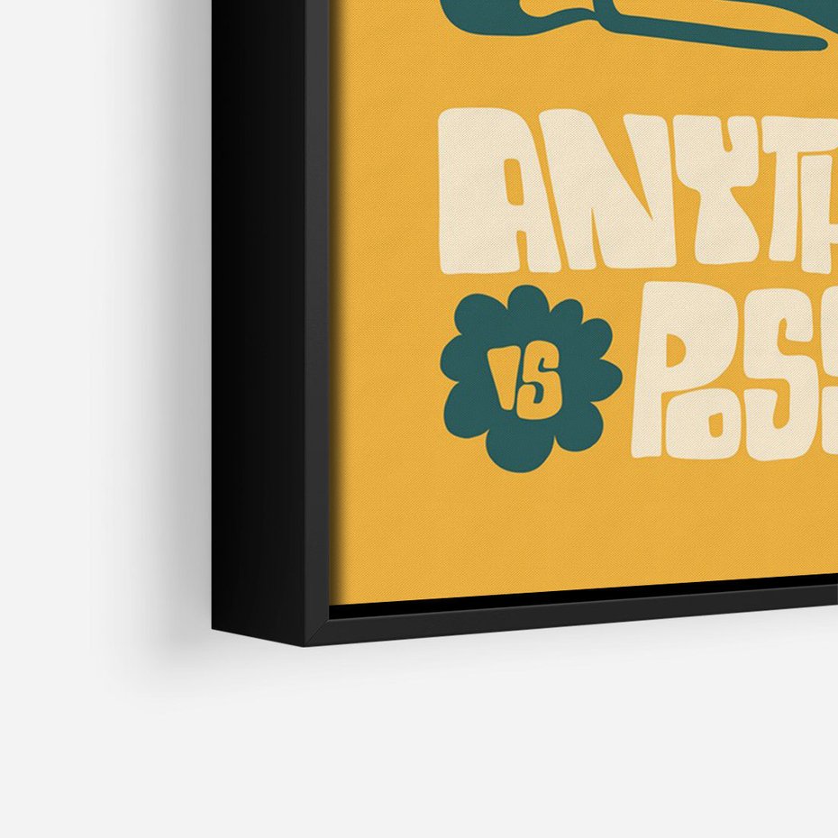 Obraz w ramie 70x100 - Impulsy Harmonii - kwiaty, nowoczesny plakat - rama czarna