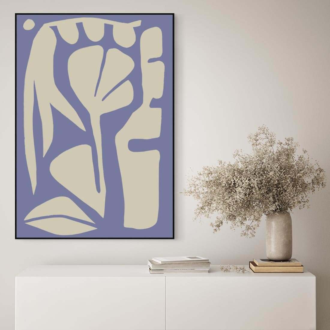 Obraz w ramie 50x70 - Echa Wizualnej Transcendencji - skandynawski styl, plakat - rama czarna