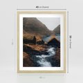 Plakat w ramie 40x50 - Spokój Natury - skandynawski, pejzaż - rama drewno