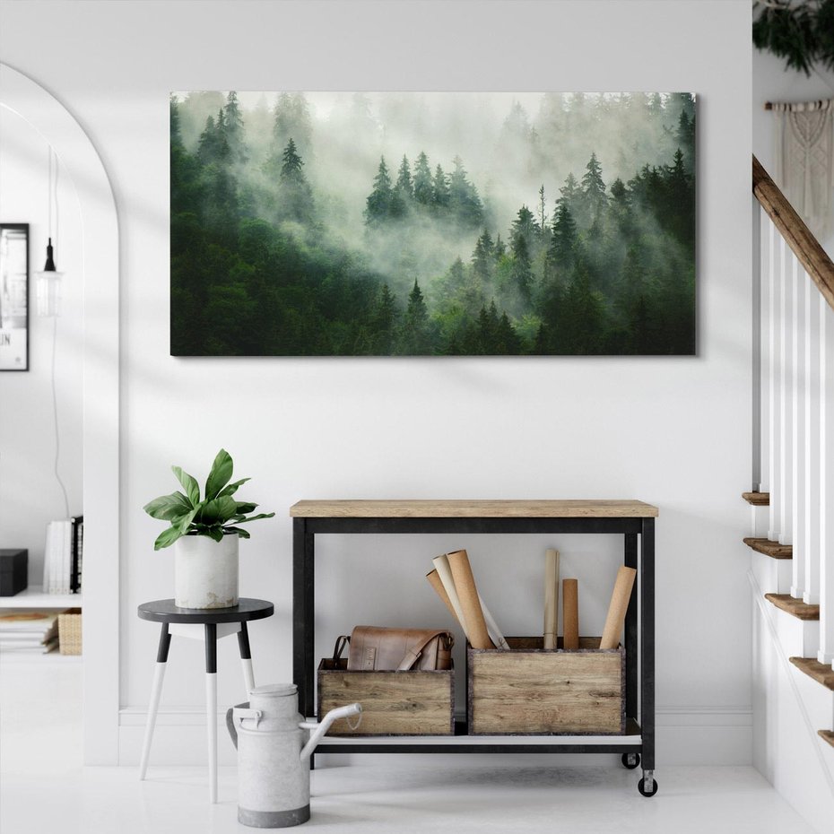 Obraz na płótnie 120x60 - Las Mgły - Las, we