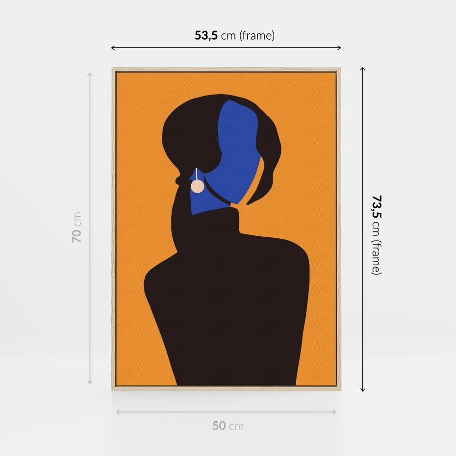 Obraz w ramie 50x70 - Transformacja Form - sztuka nowoczesna, plakat - rama drewno