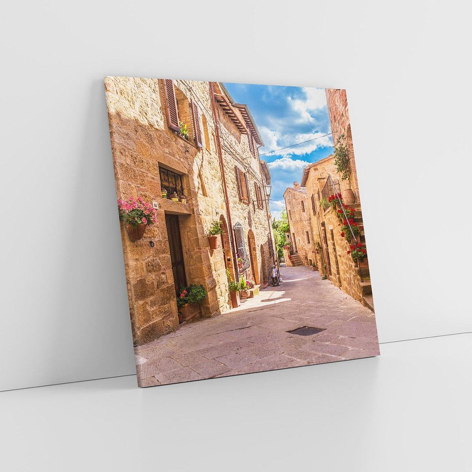 Obraz na płótnie 40x40 - Malownicze zakątki miasta - uliczka, miasto