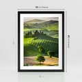 Plakat w ramie 30x40 - Prowansja: malownicze winnice w kraju Włoch - Prowansja, Włochy - rama czarna