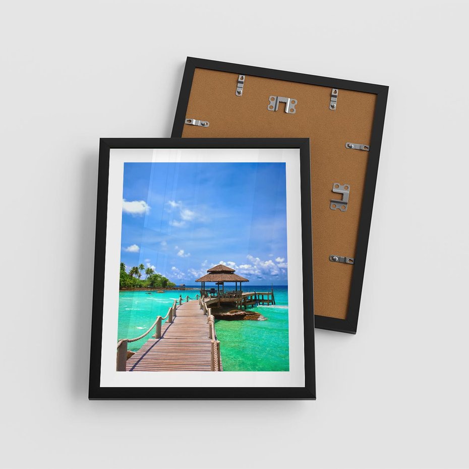 Plakat w ramie 40x50 - Magia tropikalnego oceanu - ocean, tropiki - rama czarna