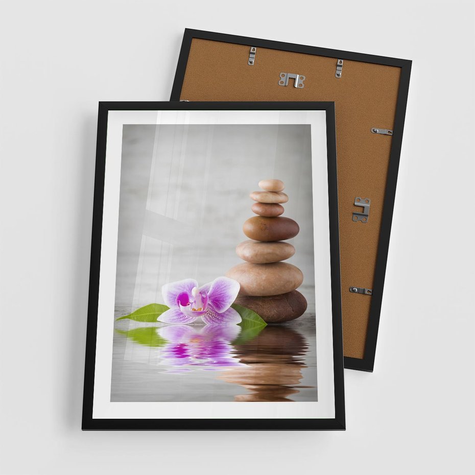 Plakat w ramie 50x70 - Spa japońskie: sztuka relaksu - spa, japońskie - rama czarna